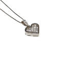 HÄNGE, 14k vitguld med diamanter, totalt ca 0,50 ct samt kedja, 3,4 gram.