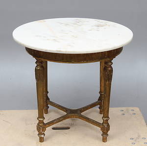 SALONGSBORD, med stenskiva, gustaviansk stil, 181900-tal.