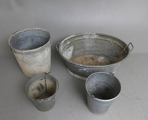 ZINKBALJOR samt HINKAR, 4 delar.