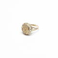RING quhier que demain 18k guld, vikt ca 6 gr.