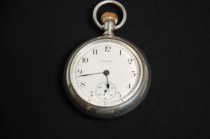 FICKUR,  Elgin, silver, 1800-tal.