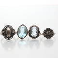 RINGAR, 4 st, silver, totalvikt ca 14,5 gram.