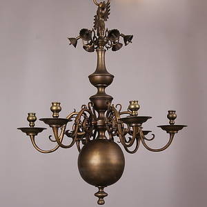 LJUSKRONA, malm, 6 ljusarmar, höjd 90 cm.