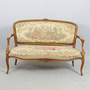 SOFFA, mahogny, rokokostil, 1900-tal.