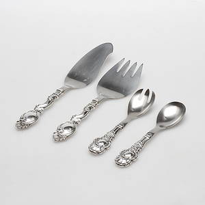 BESTICK, 4 delar, silver, vikt ca. 207,8 gram.