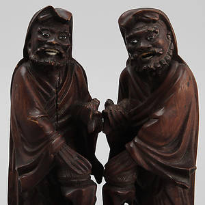 FIGURINER, ett par, orientaliska, 1900-tal.