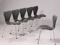 Arne Jacobsen 1902 - 1971. Sæt på seks stole syveren, model 3107 6