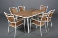 Daneline Havemøbler. Havebord samt seks armstole, teak 7