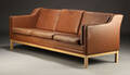 Dansk møbelproducent. Tre-pers sofa, egetræ