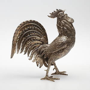 BORDSPRYDNAD, vitmetall, 1900-tal.