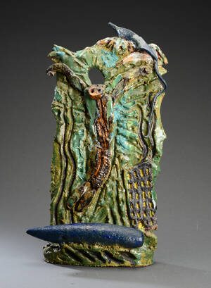 Niels Erik Gjerdevik. Relief af stentøj