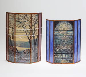 LAMPETTER, 2 st, jugendstil, 1900-tal.