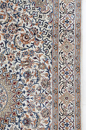 MATTA, Persisk, Nain med silkesinslag, 300 x 197 cm.