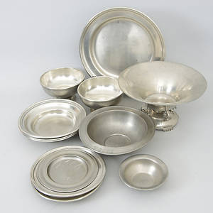 FAT SAMT SKÅLAR, 12 delar, tenn.