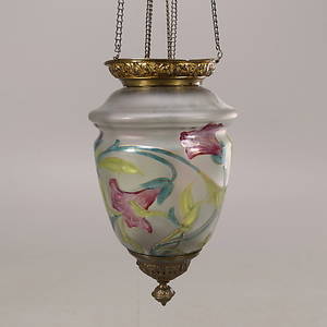 MÅNSKENSAMPEL, glasmässing, tidigt 1900-tal, höjd 92 cm.