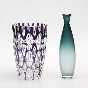 VASER, 2 st, glas, 1900-tal.