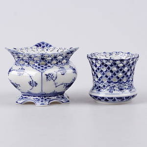 SKÅL, samt vas, Musselmalet, Royal Copenhagen.