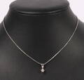 Brillantvedhæng m venezia kæde, 14 kt hvidguld, 0.05 ct 2 2
