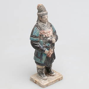 GRAVFIGUR i terracotta, sen Ming dynasti, 1368-1644, Kina.