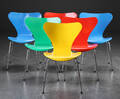 Arne Jacobsen. Seks Syveren stole, Model 3107 6  Denne vare er sat til omsalg under nyt varenummer 4348795