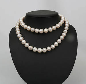 HALSBAND, vita sötvattenspärlor, 11-12 mm, 2000-tal.