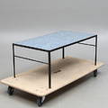 SOFFBORD, metall med mosaik, 1900-tal.