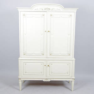 MATSALSSKÅP, vitmålat, gustaviansk stil, 1900-tal.