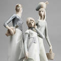 FIGURINER, 3st, porslin, Spanien.