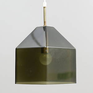 TAKLAMPA, glas, troligen Carl Fagerlund, Orrefors.