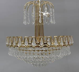 TAKLAMPA, 1900-tal, total höjd ca. 75 cm.