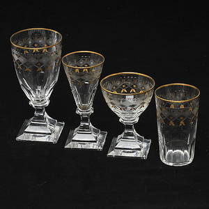 SERVISDELAR, 16 delar, glas, Odelberg Junior, Kosta.