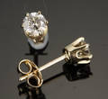 Diamant ørestikker, ca. 0.64 ct
