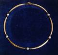 HALSBAND,  14 K, guld med odlade pärlor.