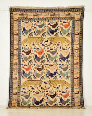 Persisk Yallameh tæppe, 247x163 cm.