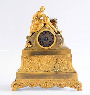 BORDSUR, bronserad metall, rokokostil.