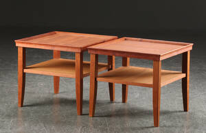 Par sofaborde lampeborde af kirsebætræ 2