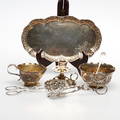 SILVERFÖREMÅL, 7 delar, vikt ca. 443,5 gram.