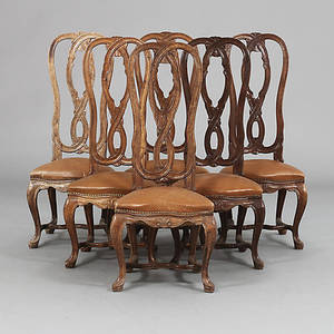 STOLAR, 6 st, rokokostil, 1900-tal.