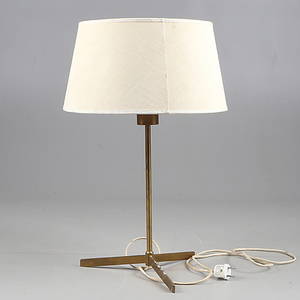 BORDSLAMPA, mässing, Bergboms, 1900-talets mitt.