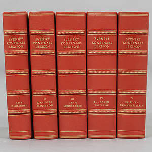 BOK, 5 vol, Svenskt konstnärslexikon, Malmö 1957.