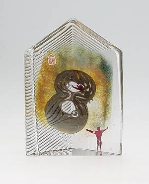 KONSTGLAS, Bertil Vallien för Kosta Boda, signerad atelier.