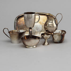 SILVER, 7 delar, vikt ca 410 gram.