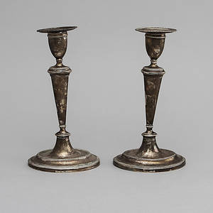 LJUSSTAKAR, 1 par, silver, 640 gram.