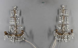 VÄGGLYSTRAR, 1 par, gustaviansk stil, 1900-tal.