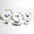 KAFFESERVIS, 40 delar, porslin, Blå blomst, Kunglig dansk, Danmark 1900-tal.