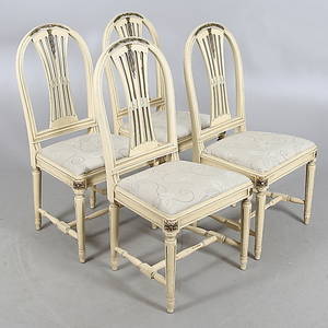 STOLAR, 4 st, gustaviansk stil. 1900-talets mitt.