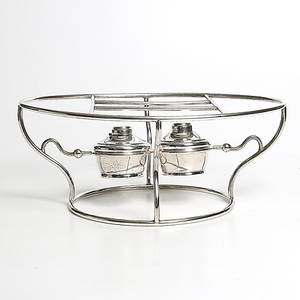 BORDSVÄRMARE, nysilver, Frankrike, 1900-talets första hälft.