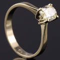 Solitaire ring ca. 0.93 ct.