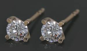 Earrings with brilliant cut diamonds 0.44ct