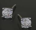 Earrings with brilliant cut diamonds 0.70ct